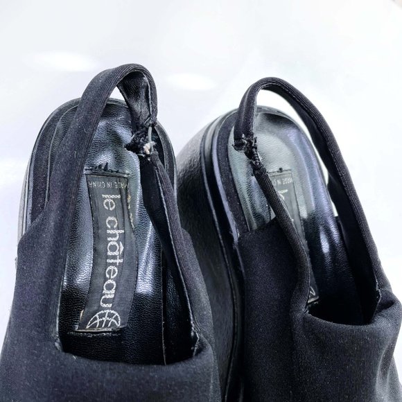 ⚡️SOLD⚡️ vintage le chateau 90s slingback flatform shoes - size 7 - Picture 6 of 7
